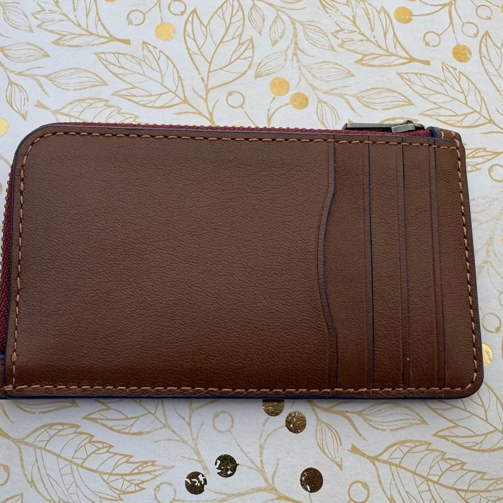 Coach L-Zip Card Case with Reflective Coach Patch Wallet 79737 - Picture 2 of 6